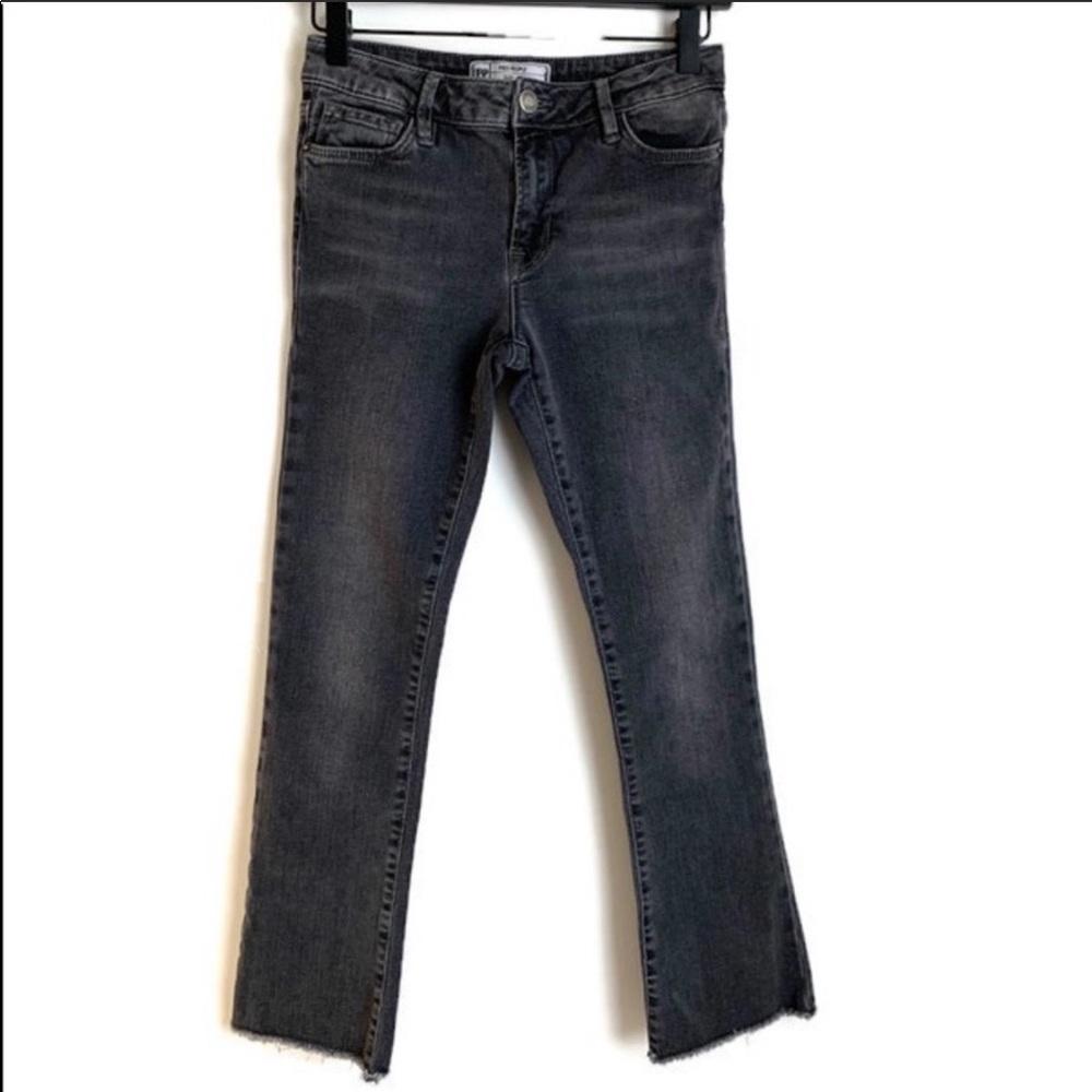 MFree People Frayed Crop Flared Jeans